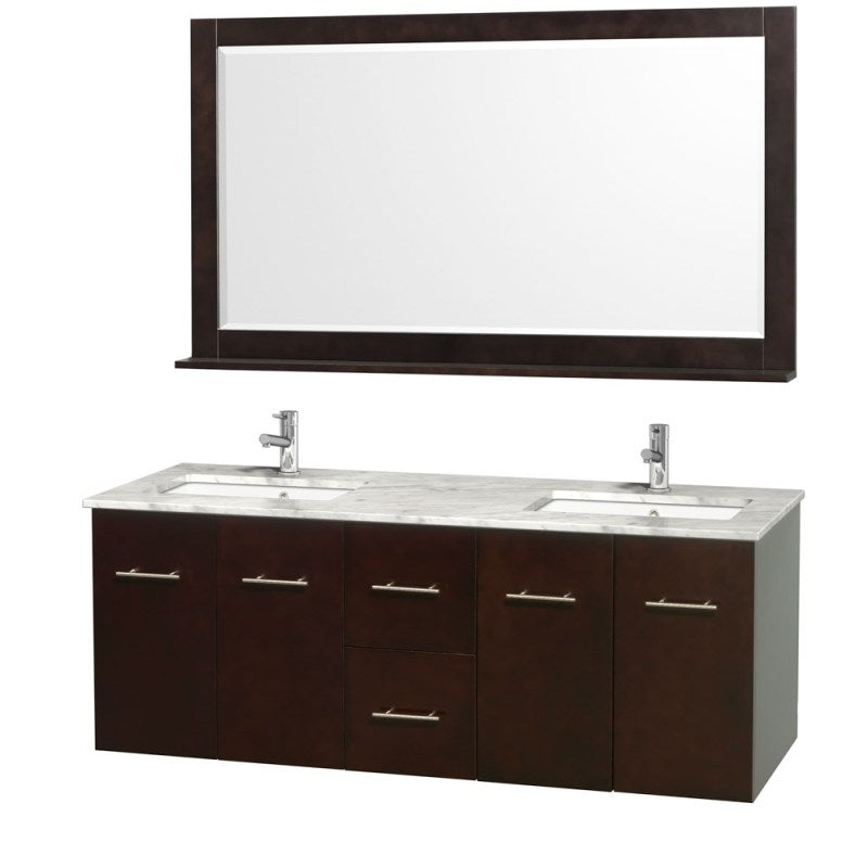 Wyndham Collection Centra 60" Double Bathroom Vanity for Undermount Sinks - Espresso WC-WHE009-60-DBL-VAN-ESP- 2