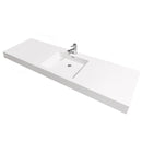 Wyndham Collection Amare 72" Single Bathroom Vanity in Gray Oak, Acrylic-Resin Countertop, Integrated Sink, and 70" Mirror WCR410072SGOARINTM70 3