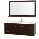 Wyndham Collection Centra 60" Single Bathroom Vanity for Undermount Sinks - Espresso WC-WHE009-60-SGL-VAN-ESP- 3