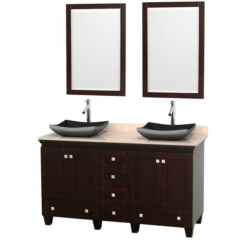 Wyndham Collection Acclaim 60" Double Bathroom Vanity for Vessel Sinks - Espresso WC-CG8000-60-DBL-VAN-ESP 5