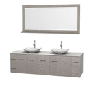 Wyndham Collection Centra 80" Double Bathroom Vanity Set for Vessel Sinks - Gray Oak WC-WHE009-80-DBL-VAN-GRO 4