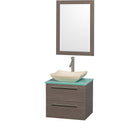 Wyndham Collection Amare 24" Wall-Mounted Bathroom Vanity Set with Vessel Sink - Gray Oak WC-R4100-24-GROAK 6