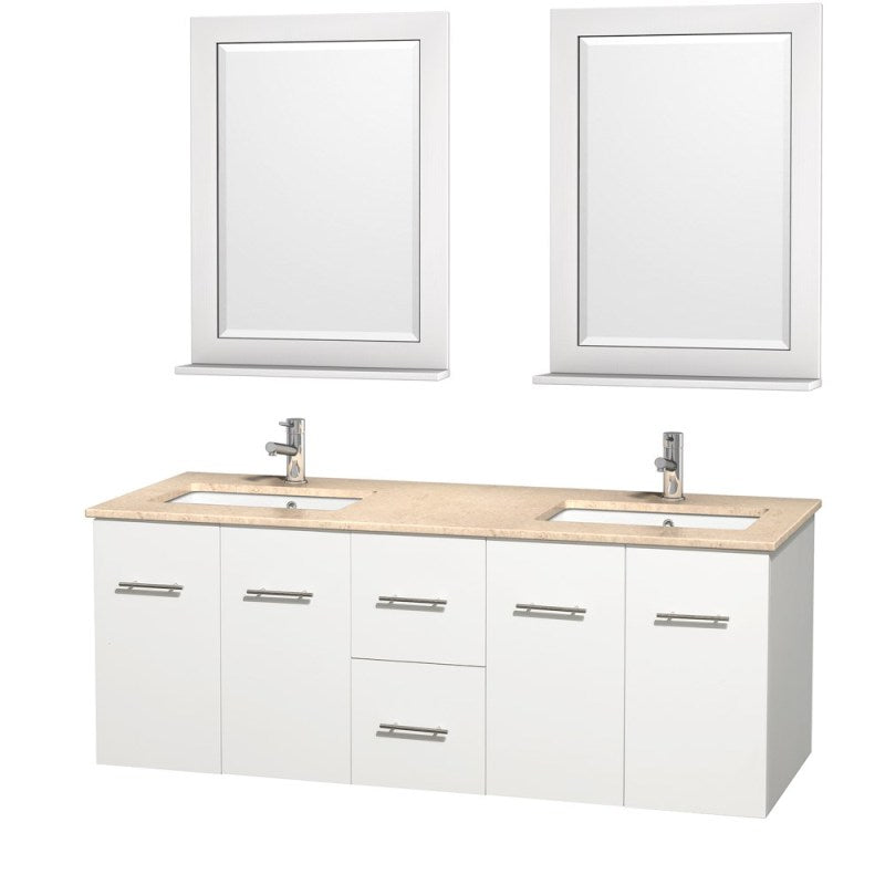 Wyndham Collection Centra 60" Double Bathroom Vanity for Undermount Sinks - Matte White WC-WHE009-60-DBL-VAN-WHT- 5