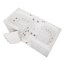 Ella Big4Two 36"x80" Hydro + Air Massage w/ Independent Foot Massage Acrylic Two Seat Walk-In-Bathtub, Left Outswing Door, No Faucet, 2" Dual Drain 3