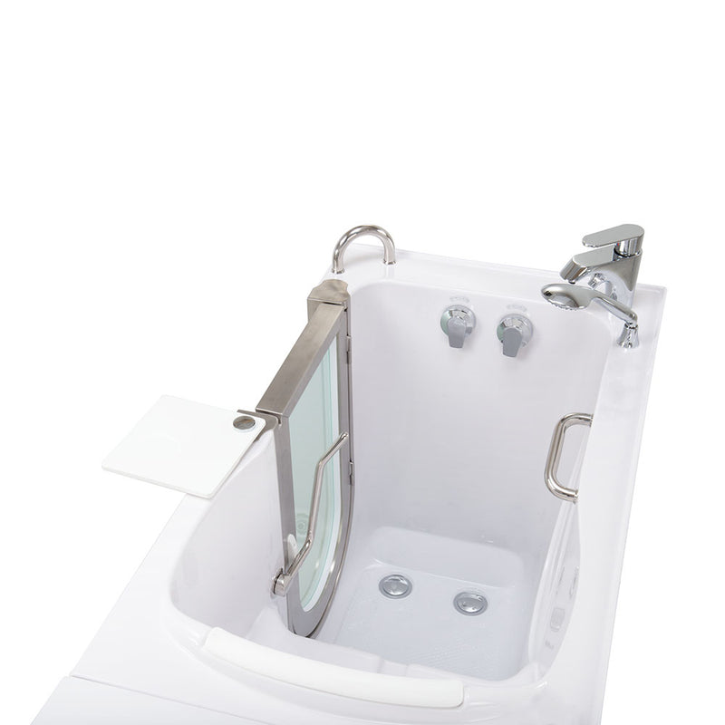 Ella Royal 32"x52" Acrylic Soaking Walk-In-Bathtub, Left Inward Swing Door, Heated Seat,  2 Piece Fast Fill Faucet, 2" Dual Drain 3