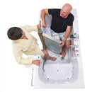 Ella Companion 32"x60" Air + Hydro Massage w/ Independent Foot Massage Acrylic Two Seat Walk-In-Bathtub, Heated Seat, Left Inward Swing Door, 2 Piece Fast Fill Faucet, 2" Dual Drains 4