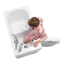 Ella Mobile 26"x45 Acrylic Soaking Walk-In-Bathtub, Left Outward Swing Door, 2 Piece Fast Fill Faucet, 2"  Drain 3