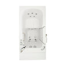 Ella Monaco 32"x52" Acrylic Hydro Massage Walk-In Bathtub with Left Outward Swing Door, Heated Seat, 2 Piece Fast Fill Faucet, 2" Dual Drain 2