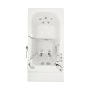 Ella Monaco 32"x52" Acrylic Hydro Massage Walk-In Bathtub with Right Outward Swing Door, Heated Seat, 2 Piece Fast Fill Faucet, 2" Dual Drain 3