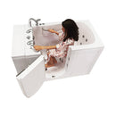 Ella Monaco 32"x52" Acrylic Hydro Massage Walk-In Bathtub with Left Outward Swing Door, 5 Piece Fast Fill Faucet, 2" Dual Drain 3
