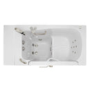 Ella Wheelchair Transfer 30"x52" Acrylic Hydro Massage Walk-In Bathtub with Left Outward Swing Door, 2 Piece Fast Fill Faucet, 2" Dual Drain 3