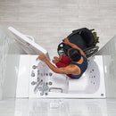 Ella Wheelchair Transfer 32"x52" Acrylic Hydro Massage Walk-In Bathtub with Right Outward Swing Door, Heated Seat, 5 Piece Fast Fill Faucet, 2" Dual Drain 3