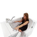 Ella Wheelchair Transfer 32"x52" Acrylic Soaking Walk-In-Bathtub, Left Outward Swing Door, 2 Piece Fast Fill Faucet, 2" Dual Drain 3