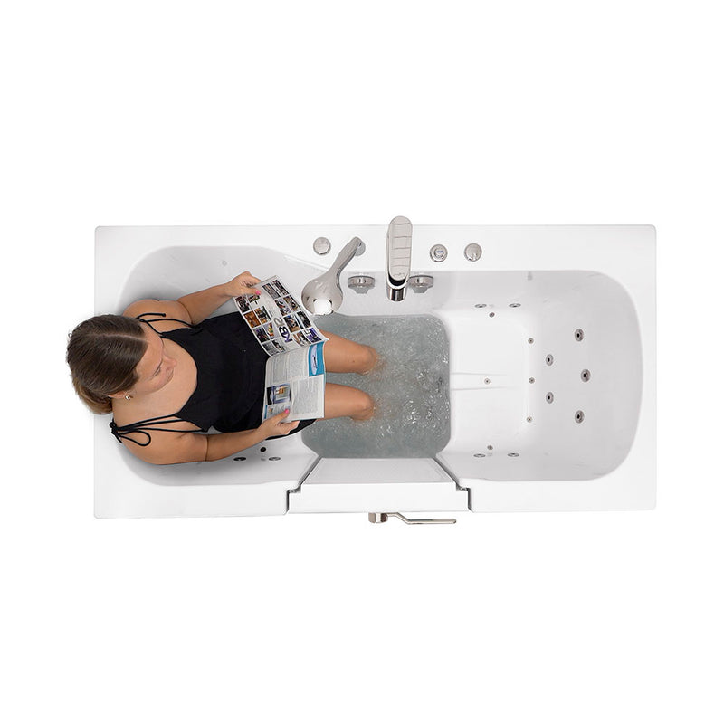 Ella Tub4Two 32"x60" Hydro + Air Massage w/ Independent Foot Massage Acrylic Two Seat Walk in Tub, Right Outswing Door, Heated Seats, 2 Piece Fast Fill Faucet, 2" Dual Drains 3