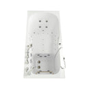 Ella Shak 36"x72" Acrylic Air and Hydro Massage w/ Independent Foot Massage Walk-In Bathtub , Left Outward Swing Door, 2" Dual Drain, Ella 5 Piece Fast Fill Faucet, Heated Seat and Backrest 3