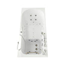 Ella Shak 36"x72" Acrylic Air and Hydro Massage w/ Independent Foot Massage Walk-In Bathtub , Right Outward Swing Door, 2" Dual Drain, Ella 5 Piece Fast Fill Faucet, Heated Seat and Backrest 3