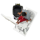 Ella Wheelchair Transfer 32"x52" Acrylic Air and Hydro Massage and Heated Seat Walk-In Bathtub with Right Outward Swing Door, 2 Piece Fast Fill Faucet, 2" Dual Drain 2