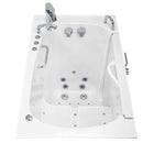 Ella Wheelchair Transfer 32"x52" Acrylic Air and Hydro Massage and Heated Seat Walk-In Bathtub with Right Outward Swing Door, 2 Piece Fast Fill Faucet, 2" Dual Drain 7