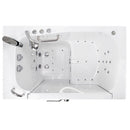 Ella Wheelchair Transfer 30"x52" Acrylic Air and Hydro Massage and Heated Seat Walk-In Bathtub with Left Outward Swing Door, 2 Piece Fast Fill Faucet, 2" Dual Drain 5