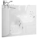 Ella Wheelchair Transfer 30"x52" Acrylic Air and Hydro Massage and Heated Seat Walk-In Bathtub with Left Outward Swing Door, 2 Piece Fast Fill Faucet, 2" Dual Drain 8