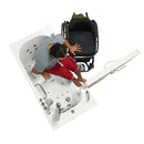 Ella Wheelchair Transfer 32"x52" Acrylic Air and Hydro Massage Walk-In Bathtub with Left Outward Swing Door, 2 Piece Fast Fill Faucet, 2" Dual Drain 2