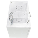 Ella Wheelchair Transfer 32"x52" Acrylic Air and Hydro Massage Walk-In Bathtub with Left Outward Swing Door, 2 Piece Fast Fill Faucet, 2" Dual Drain 6