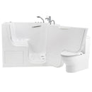 Ella Wheelchair Transfer 30"x52" Acrylic Air and Hydro Massage Walk-In Bathtub with Right Outward Swing Door, 2 Piece Fast Fill Faucet, 2" Dual Drain 6
