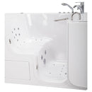 Ella Wheelchair Transfer 30"x52" Acrylic Air and Hydro Massage Walk-In Bathtub with Right Outward Swing Door, 2 Piece Fast Fill Faucet, 2" Dual Drain 10