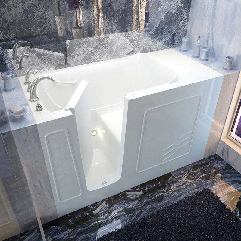 Venzi 30x60 Left Drain White Soaking Walk In Bathtub By Meditub