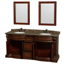 Wyndham Collection Roxbury 72" Traditional Double Bathroom Vanity - Cherry WC-J232-72-DBL-VAN-CHE 5