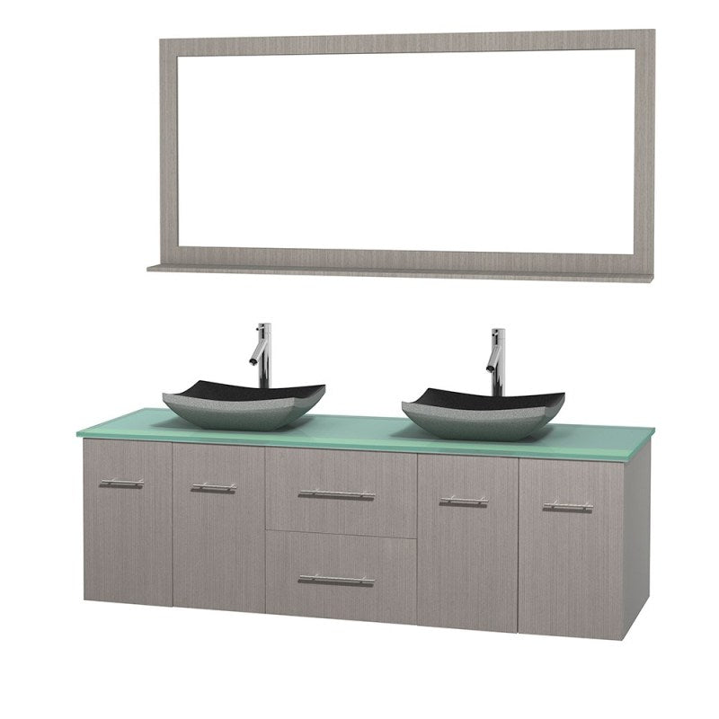 Wyndham Collection Centra 72" Double Bathroom Vanity Set for Vessel Sinks - Gray Oak WC-WHE009-72-DBL-VAN-GRO 6