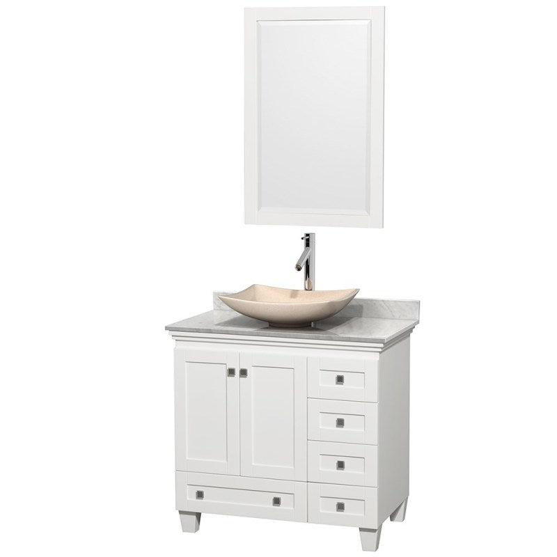 Wyndham Collection Acclaim 36" Single Bathroom Vanity for Vessel Sink - White WC-CG8000-36-SGL-VAN-WHT 6