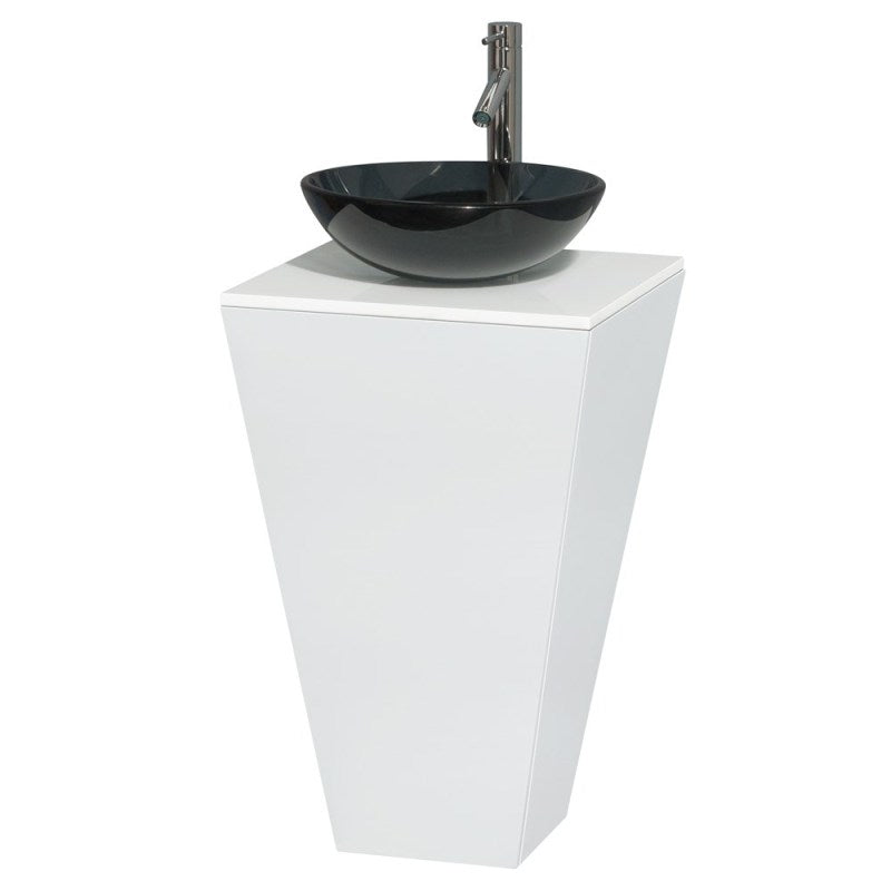 Wyndham Collection Esprit Bathroom Pedestal Vanity Set - Glossy White WC-CS004-20-WHT 3