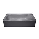 Lyons Industries Victory 4.5 ft. Above Floor Rough Left Drain Bathtub in Silver Metallic