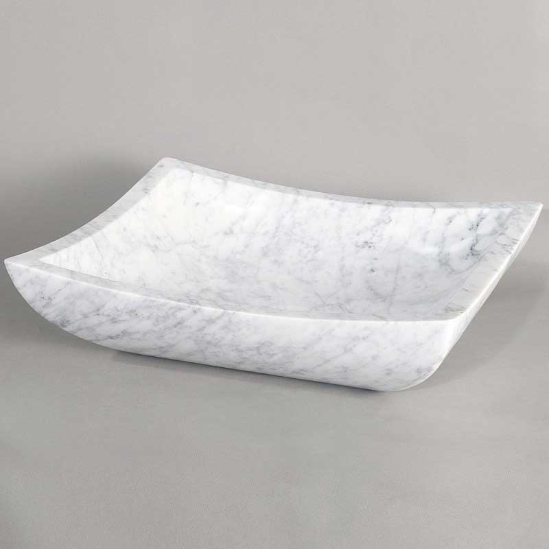 Wyndham Collection Avalon Vessel Sink - White Carrera Marble WC-GS003