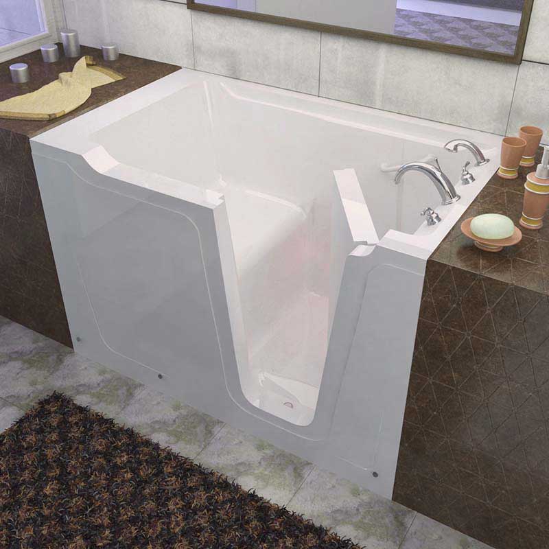 Venzi 36x60 Right Drain White Soaking Walk In Bathtub By Meditub
