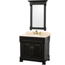 Wyndham Collection Andover 36" Traditional Bathroom Vanity Set - Black WC-TS36-BLK 3