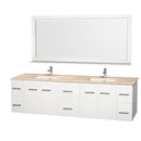 Wyndham Collection Centra 80" Double Bathroom Vanity for Undermount Sinks - Matte White WC-WHE009-80-DBL-VAN-WHT- 6