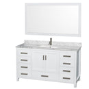 Wyndham Collection Sheffield 60" Single Bathroom Vanity - White WC-1414-60-SGL-VAN-WHT