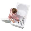 Ella Mobile 26"x45 Acrylic Soaking Walk-In-Bathtub, Right Outward Swing Door, Heated Seat,  2 Piece Fast Fill Faucet, 2"  Drain 3