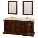 Wyndham Collection Roxbury 72" Traditional Double Bathroom Vanity - Cherry WC-J232-72-DBL-VAN-CHE 2