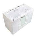 Ella's Bubbles O2SA3260D-HB-L Tub4Two Air and Hydro Massage Acrylic Walk-in Tub with Left Outward Swing Door, Ella 5pc. Fast-Fill Faucet, Dual 2" Drains, 32" x 60" x 42", White