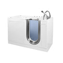Ella's H93218 Ultimate Acrylic Foot Massage+Heated Seat Walk-in Bathtub with Right Inward Swing Door, Fast Fill Faucet Set, 2" Dual Drain, 30" x 60" x 38" White