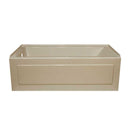 Lyons Industries Linear 5 ft. Left Drain Heated Soaking Tub in Almond