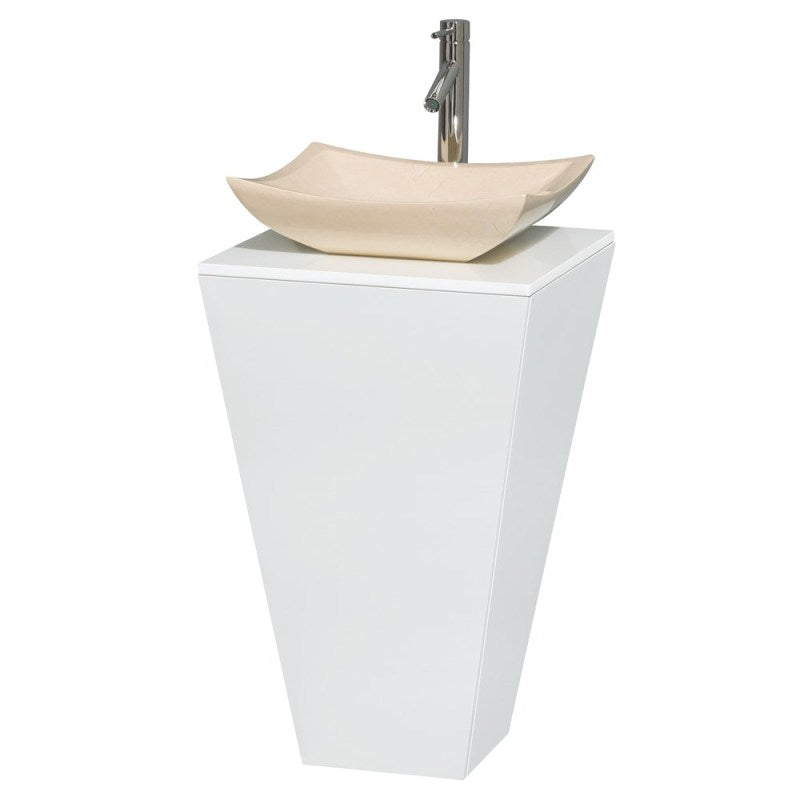 Wyndham Collection Esprit Bathroom Pedestal Vanity Set - Glossy White WC-CS004-20-WHT 6