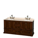 Wyndham Collection Rochester 72" Double Bathroom Vanity - Cherry WC-J231-72-DBL-VAN-CHE 6