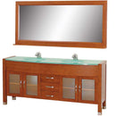 Wyndham Collection Daytona 71" Double Bathroom Vanity Set - Cherry w/ Drawers WC-A-W2200-71-CH