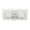 Ella Big4Two 36"x80" Hydro + Air Massage w/ Independent Foot Massage Acrylic Two Seat Walk-In-Bathtub, Left Outswing Door, No Faucet, 2" Dual Drain 4