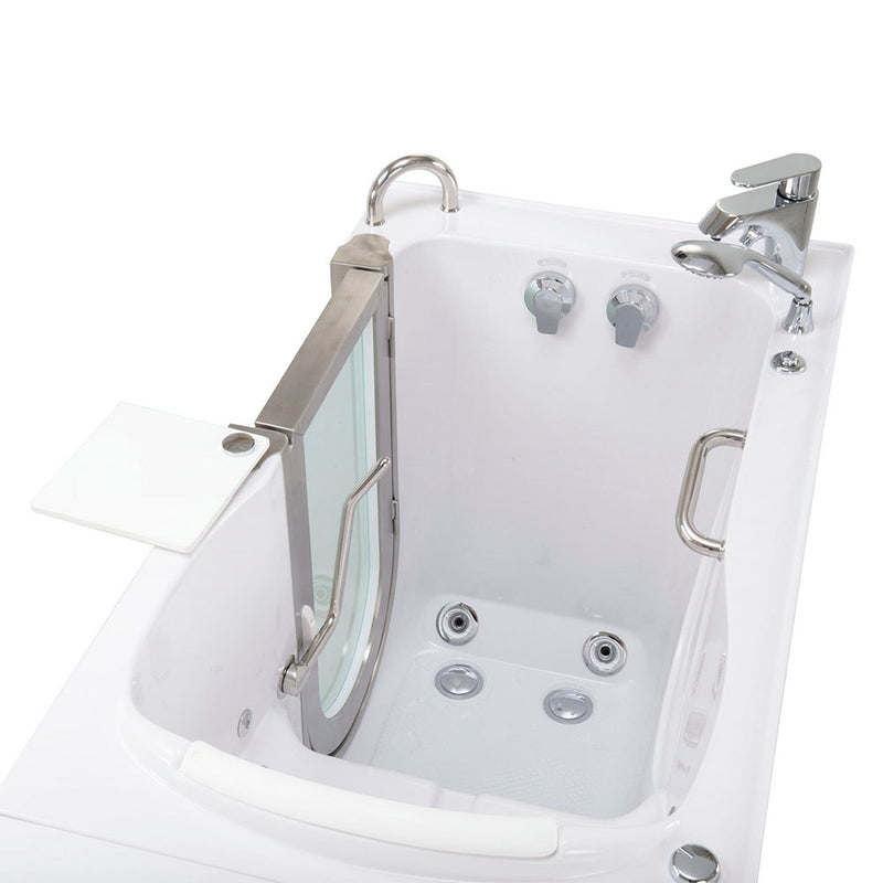 Ella Royal 32"x52" Acrylic Hydro Massage Walk-In Bathtub with Left Inward Swing Door, 2 Piece Fast Fill Faucet, 2" Dual Drain 4