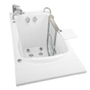 Ella Peitite 28"x52" Acrylic Hydro Massage Walk-In Bathtub with Right Inward Swing Door, 2 Piece Fast Fill Faucet, 2" Dual Drain 4